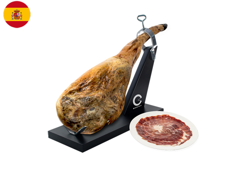 Bellota Ham 42-48 Months 75 Iberico Full Leg with Support and Knife