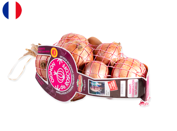 Onion, Roscoff braided from Brittany, France (Organic)