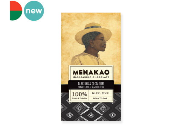 Chocolate Bar, Dark Cocoa Nibs (100% Cocoa)