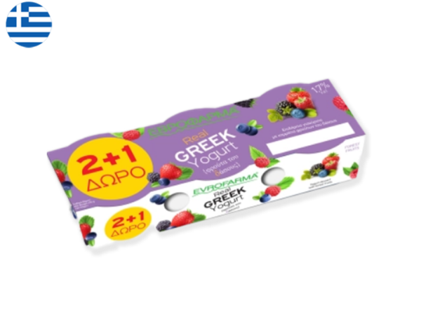 Greek Yogurt, Forest Fruits Flavoured x3