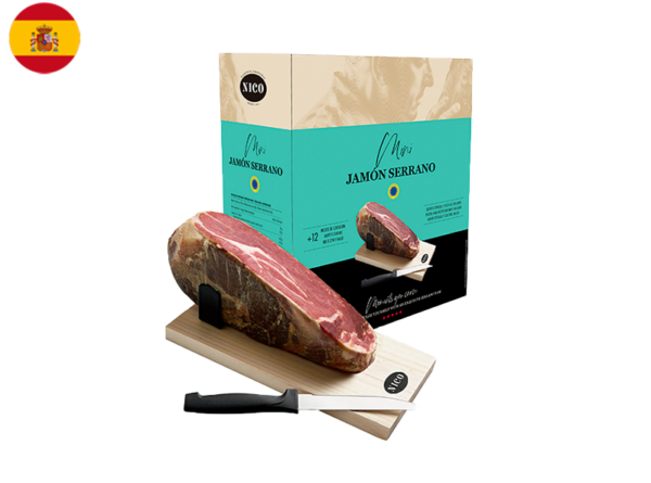 Ham, Mini Jamon de Cebo 50% (with Stand and Knife)