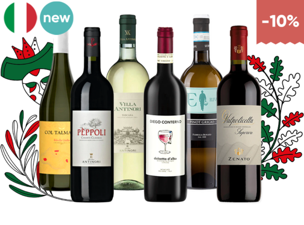 Italy Wine Discovery Box (3 Red, 3 White, -10%)