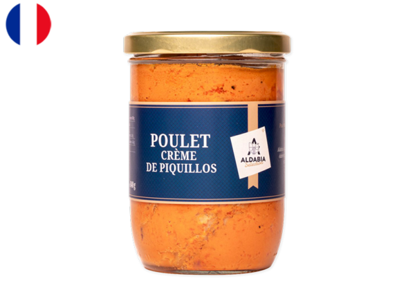 Chicken with piquillos cream
