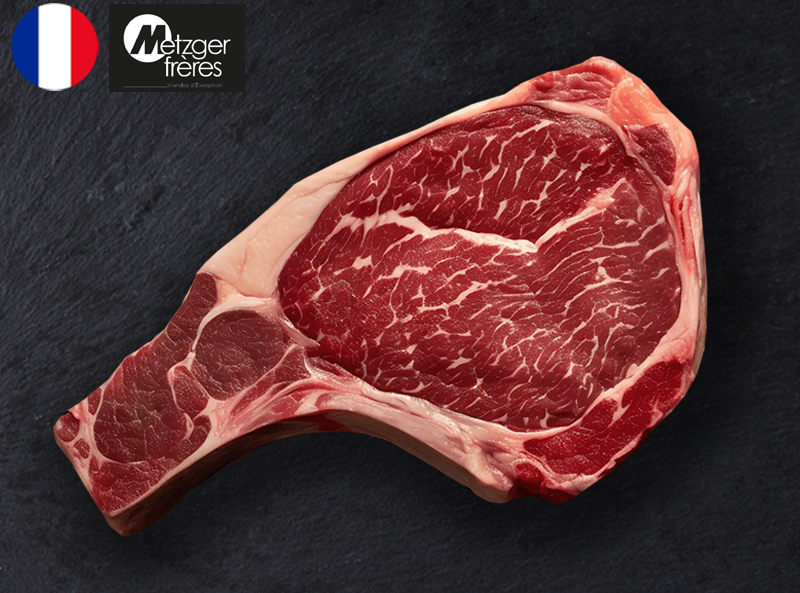 Beef Bone-in Ribeye, Aubrac, 30 Days Dry Aged by Metzger Freres
