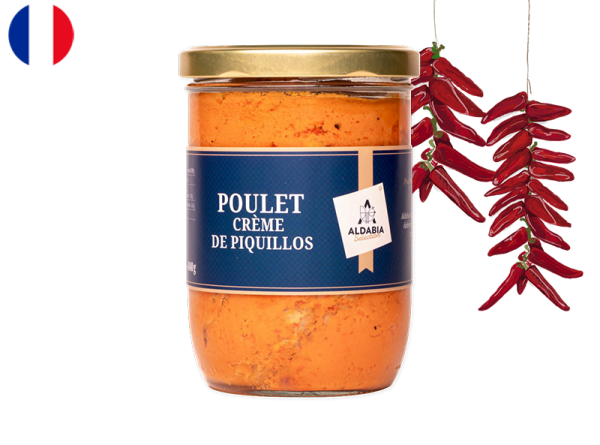 Chicken with piquillos cream