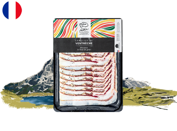 Ventrèche, Pork "Le Noir de Bigorre" (Sliced)