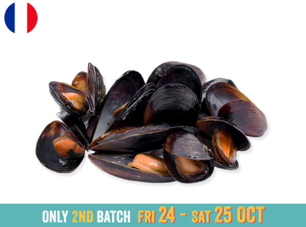 Mussels, Bouchot from Mont Saint-Michel