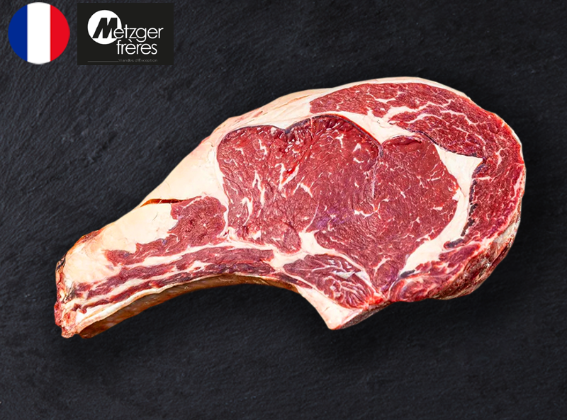 Beef Bone-in Ribeye, 15 Days Dry Aged by Metzger Freres – 1kg (Frozen)