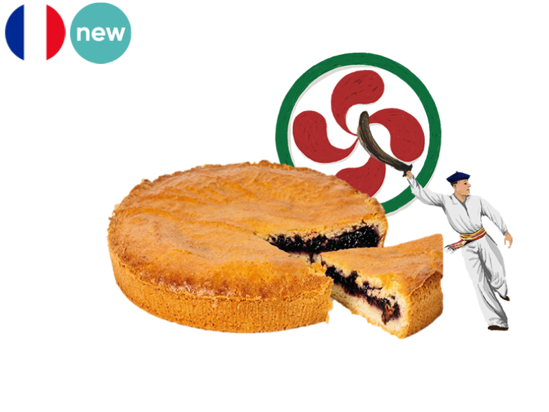 Basque_Cake_with_Black_Cherry_(Small)_OCAKE11