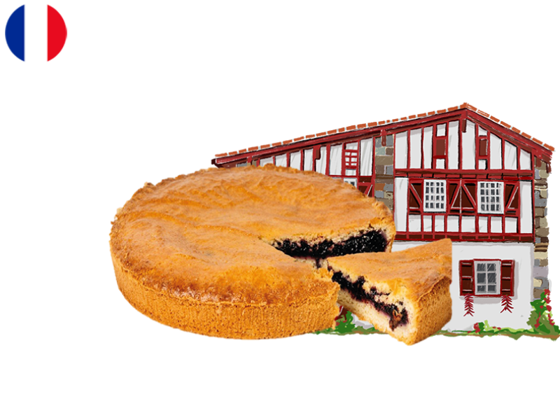 Basque_Cake_with_Black_Cherry_(Small)_OCAKE11