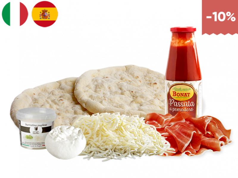 DIY Pizzas (x2) Party Pack - Ham & Burrata_PPIZZ05