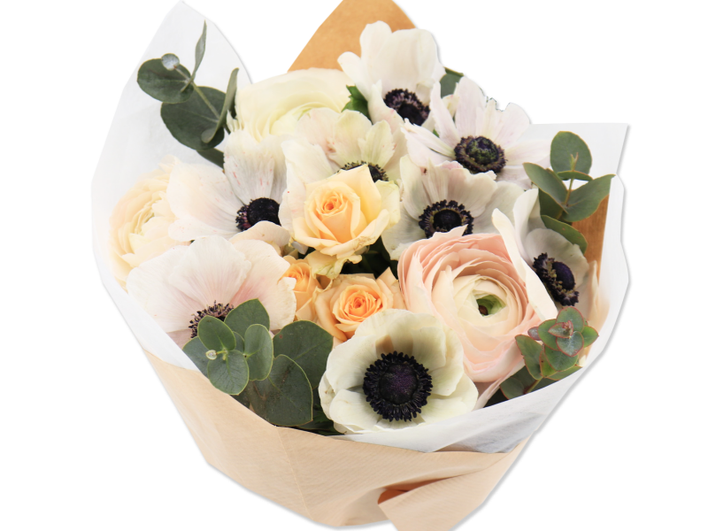 PBOUQ06 Ivory Anemone 1