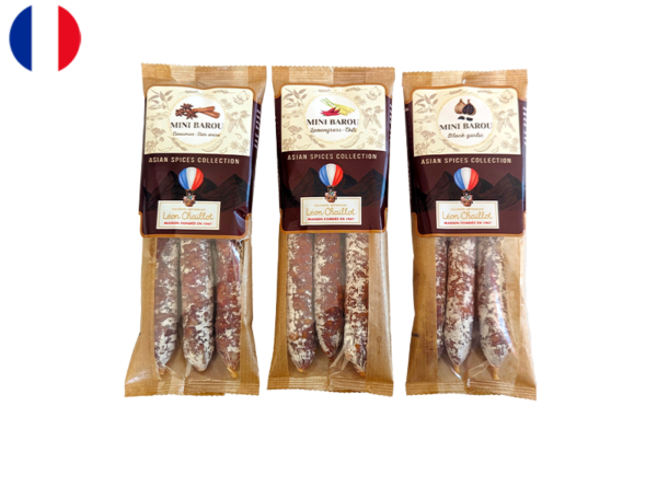 Dry Sausage, Mini Trio Tasting Package - from Léon Chaillot Ardèche
