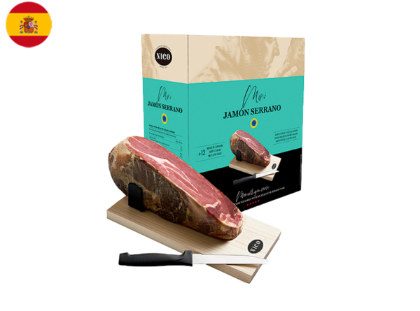 Ham, Mini Jamon de Cebo 50% (with Stand and Knife)