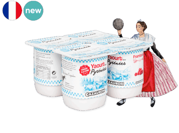 Farm Yogurt from Pyrénées, Raspberry (x4)